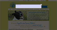 Desktop Screenshot of dogsofagoodsociety.org